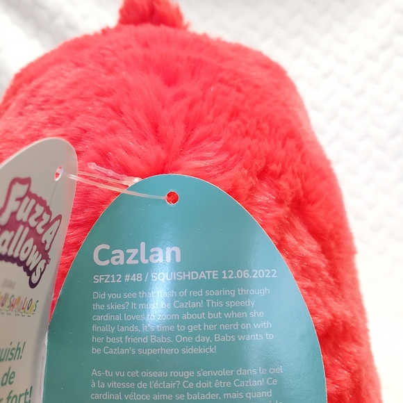Cazlan Fuzzamallow Squishmallow Red Cardinal 12 Inch BNWT Wildlife Squad Plush - Picture 3 of 7